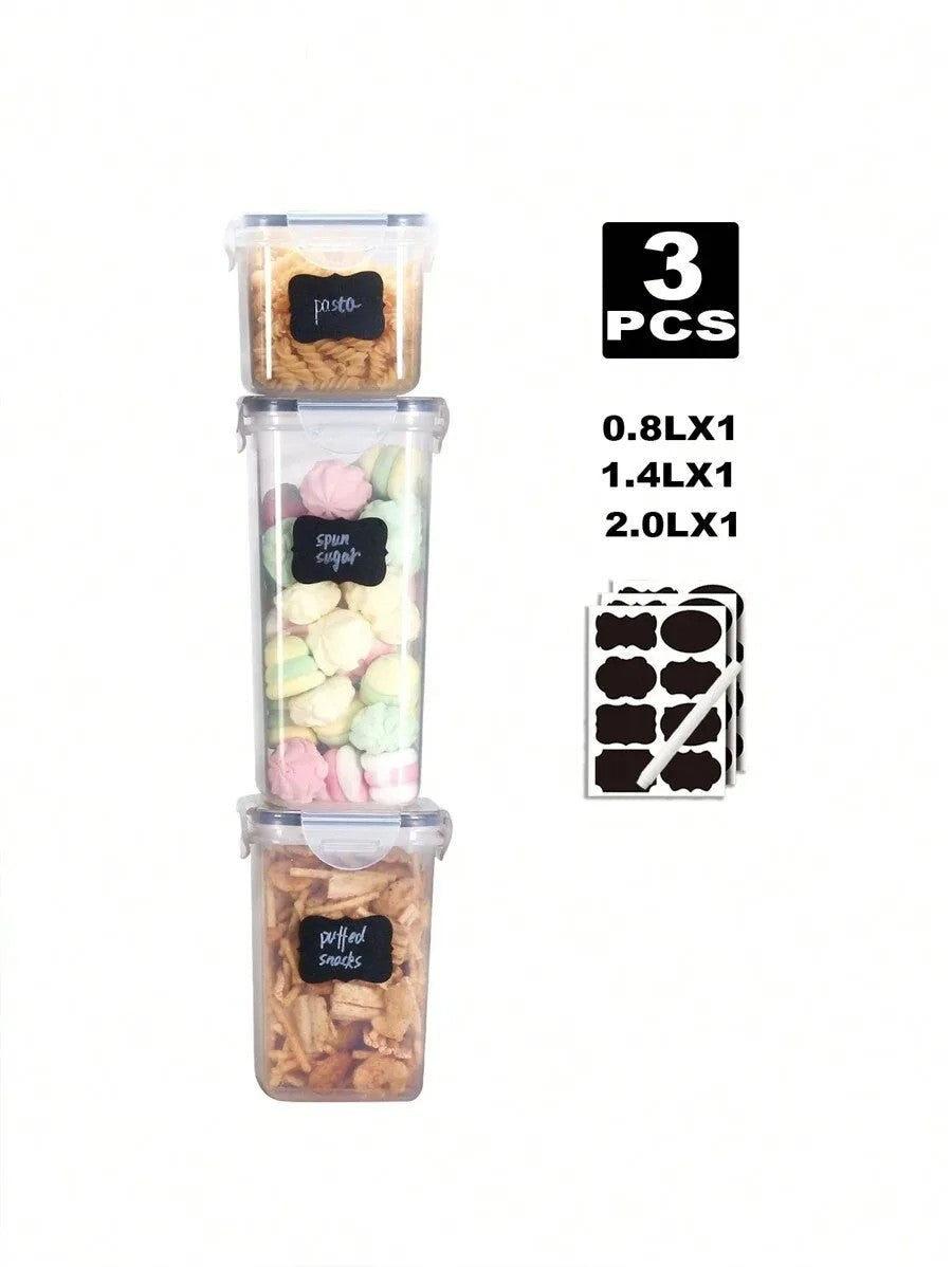 1/3/5/7pcs Food Storage Jars Reusable Plastic Food Sealed Jars