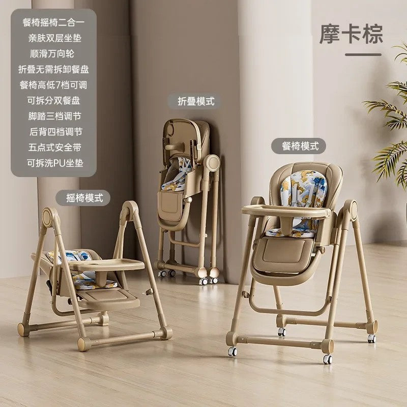 2-in-1 Foldable Sitting and Rocking Children's Dining