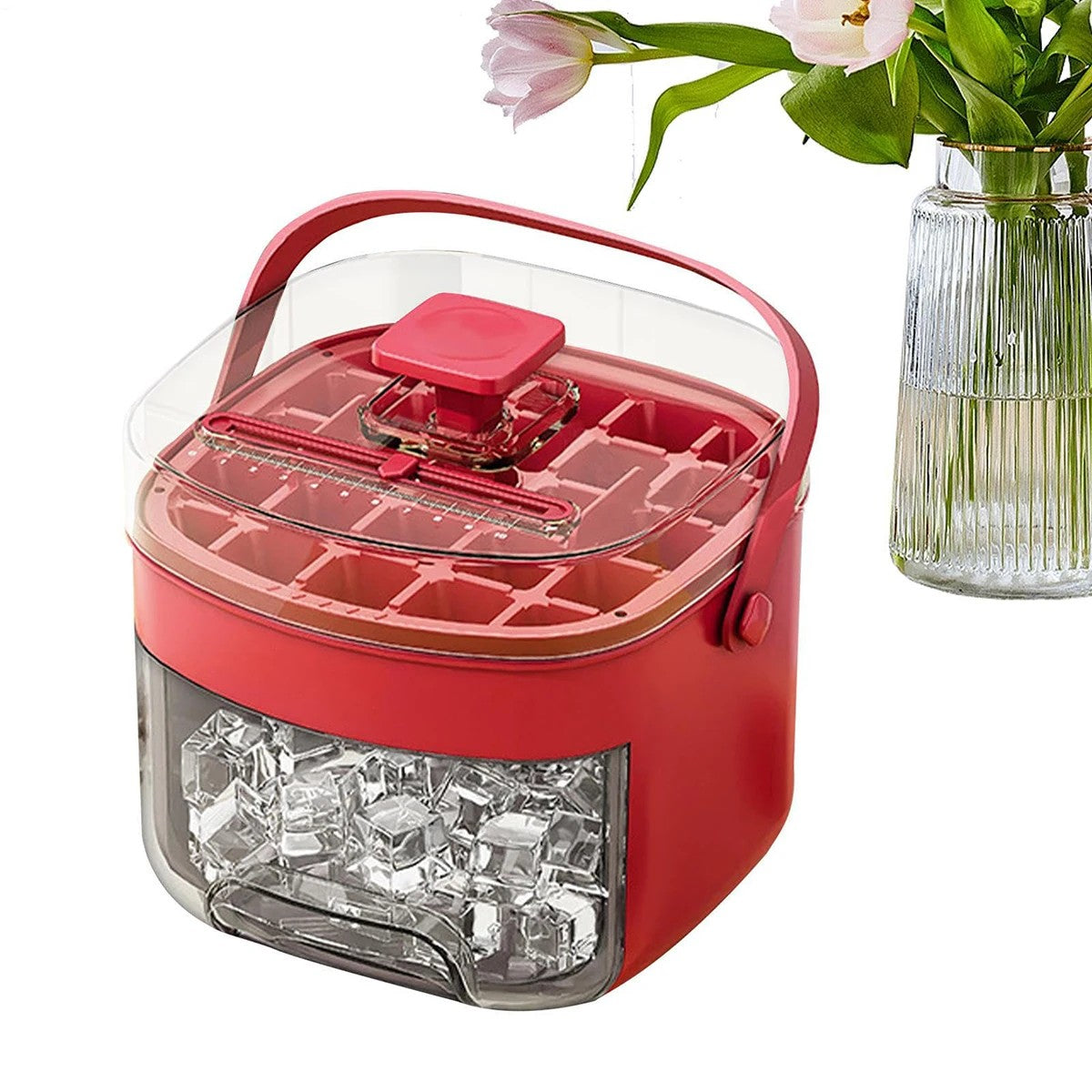 Ice Freezer Tray,Chilling Cube Maker Bin | Large Capacity Ice Making Supplies