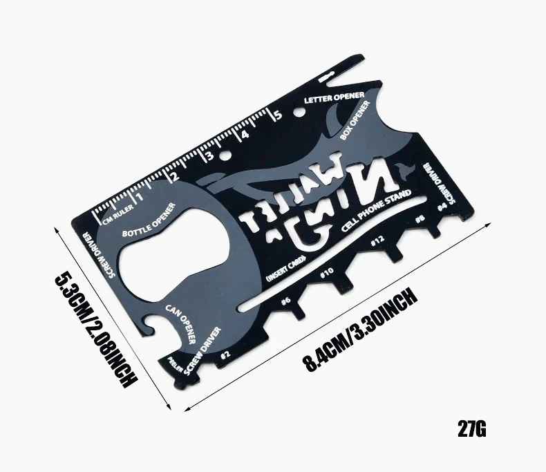 18 in 1 Credit Card Size Multi-Tool for Quick Repairs,