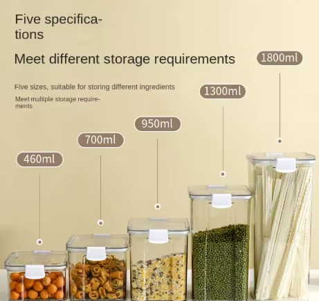 5pc"Airtight Food Storage Container – Leakproof, Stackable
