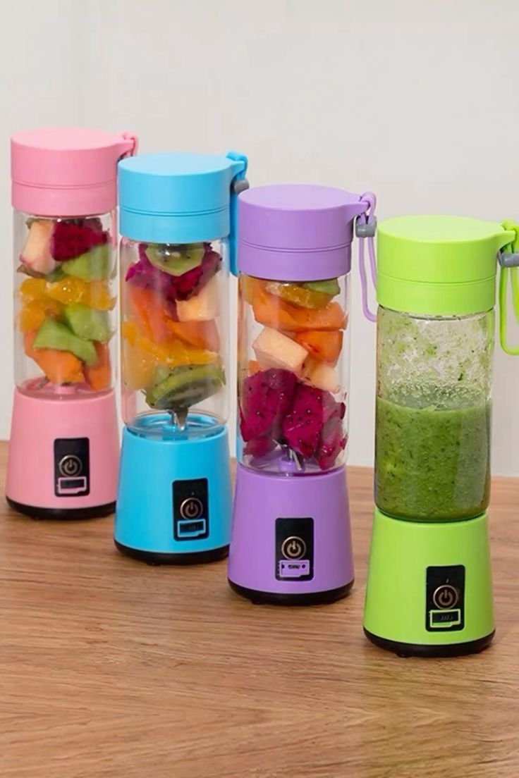 Portable Juicer Blender – 6 Blades, 380ml Smoothie Maker Cup with USB Charging