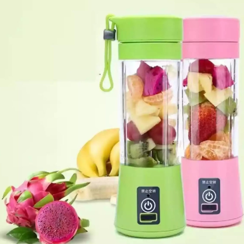 Portable Juicer Blender – 6 Blades, 380ml Smoothie Maker Cup with USB Charging