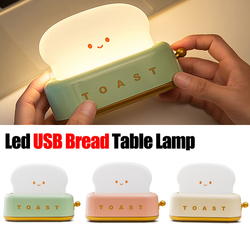 Cute Toast Night Light with Adjustable Brightness –