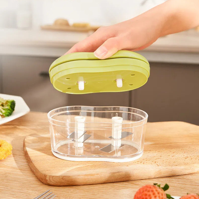"Manual Vegetable Chopper & Food Processor -