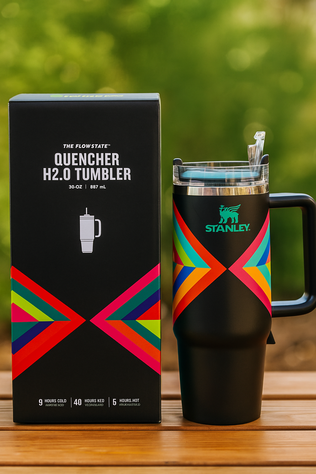 Quencher H2.0 Tumbler 30oz – Stainless Steel, Leak-Proof, Insulated Travel Mug with Handle & Straw