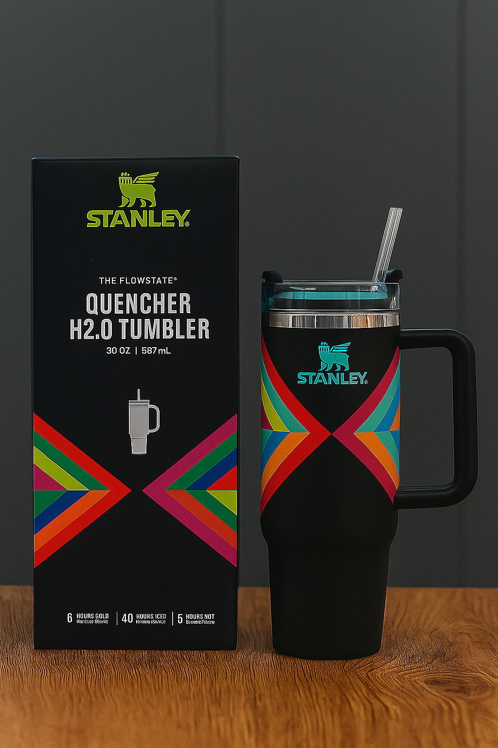 Quencher H2.0 Tumbler 30oz – Stainless Steel, Leak-Proof, Insulated Travel Mug with Handle & Straw