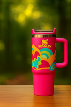 Quencher H2.0 Tumbler 30oz Pink – Stainless Steel Insulated Travel Mug with Handle & Straw
