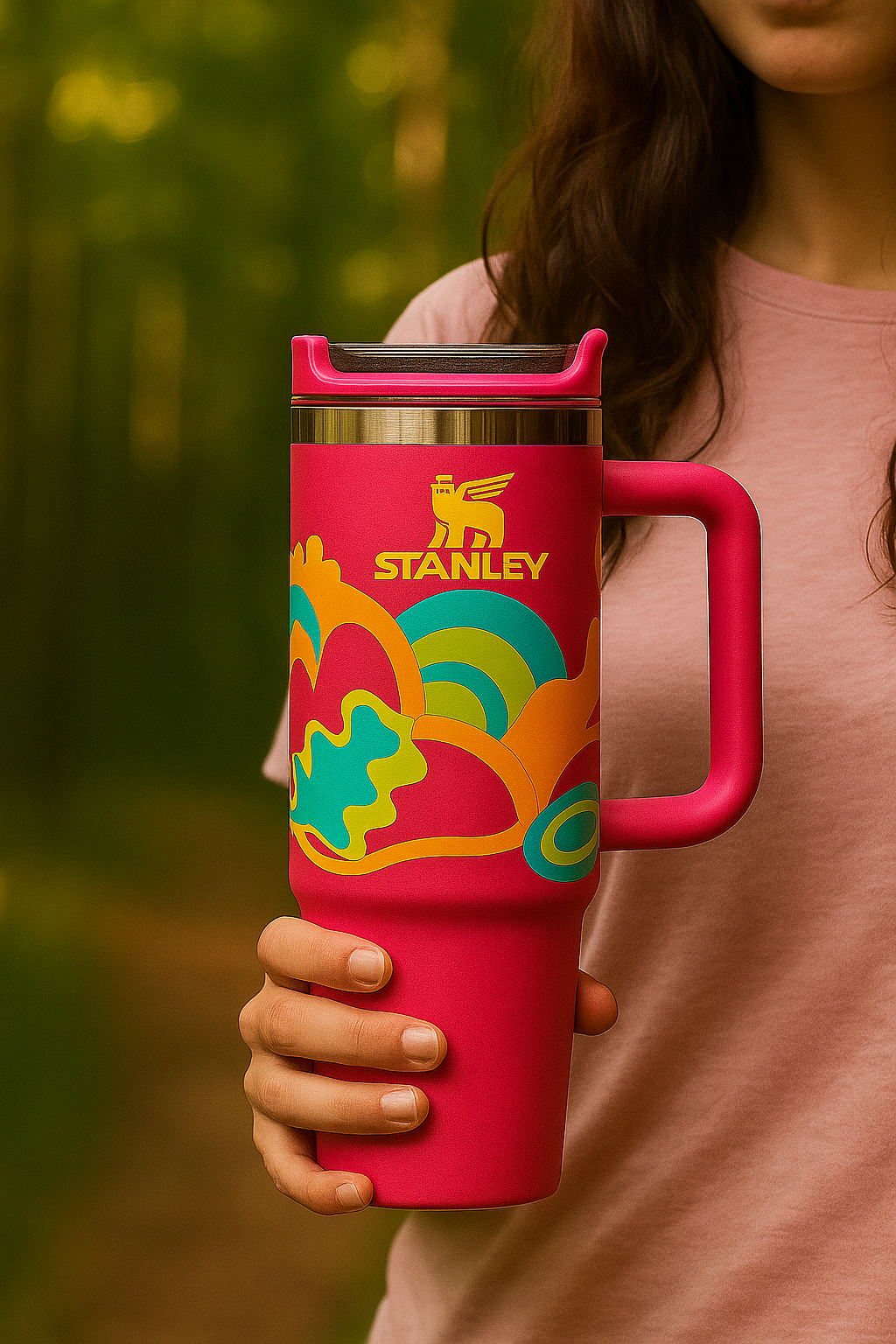 Quencher H2.0 Tumbler 30oz Pink – Stainless Steel Insulated Travel Mug with Handle & Straw