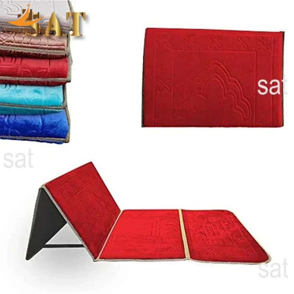 Premium Quality Foldable Musallah Prayer Rug with Back Rest