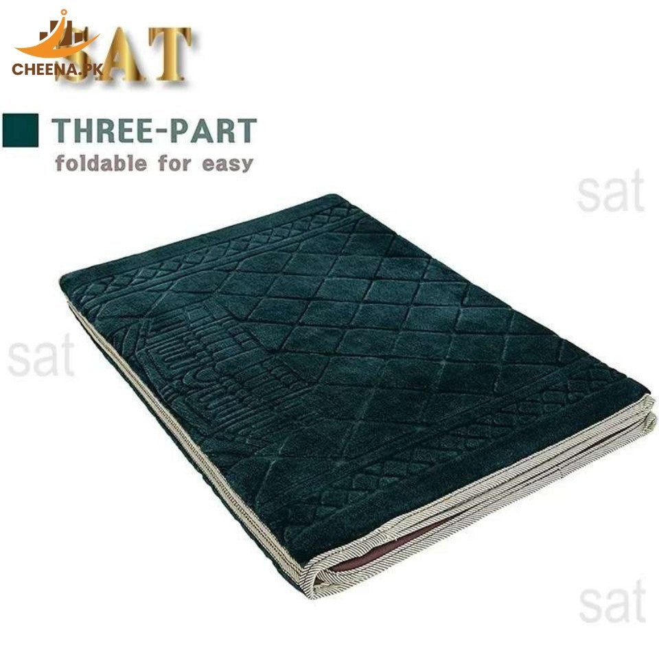 Premium Quality Foldable Musallah Prayer Rug with Back Rest