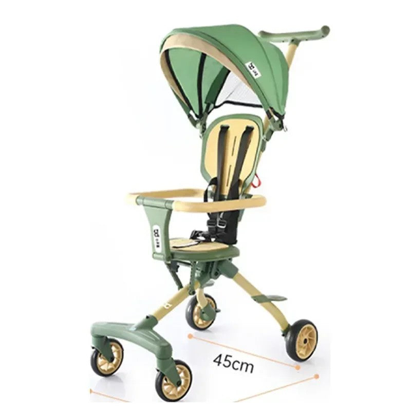 EG6 Two-Way Reversible Stroller, High View Foldable Pram, Sit Recline Pushchair, Multi-Function.
