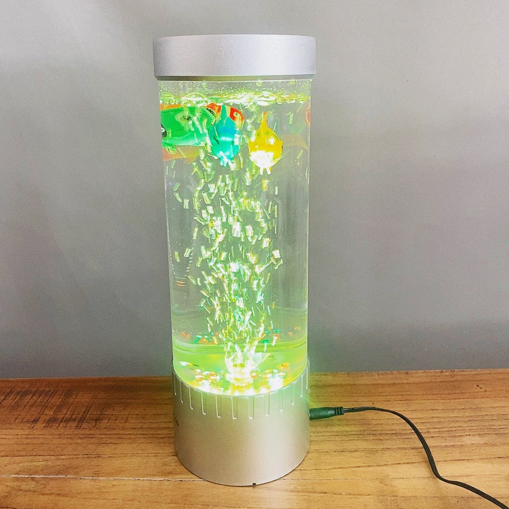 LED Desktop Fish tank Fantasy Fish Lamp Led Bubble Lights Acrylic Toy Fish Decor Water Dancing Tube