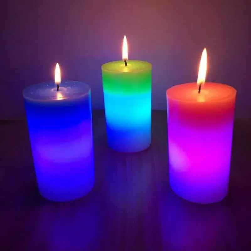 Magic Wax Candles New Type LED Colorful Light