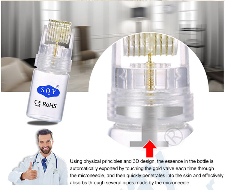 Bottle Derma Roller, Skin Rejuvenation, Anti-Aging Facial Treatment Tool
