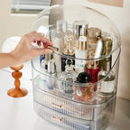 Transparent Desk Makeup Organizer Box,  Cosmetic Jewelry Storage