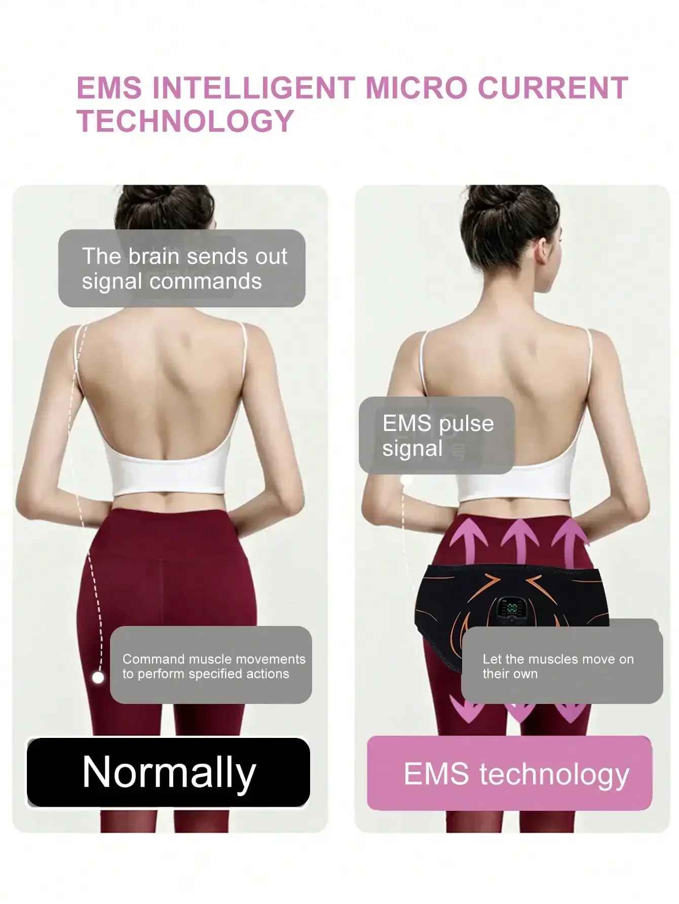 EMS Hips Trainer Butt Muscle Stimulator With Remote Control