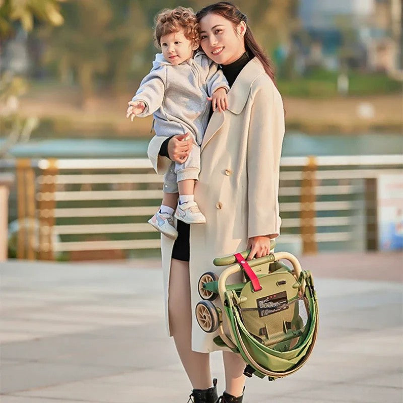 EG6 Two-Way Reversible Stroller, High View Foldable Pram, Sit Recline Pushchair, Multi-Function.