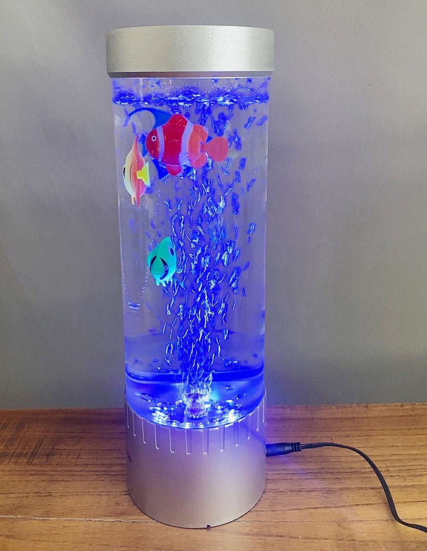 LED Desktop Fish tank Fantasy Fish Lamp Led Bubble Lights Acrylic Toy Fish Decor Water Dancing Tube