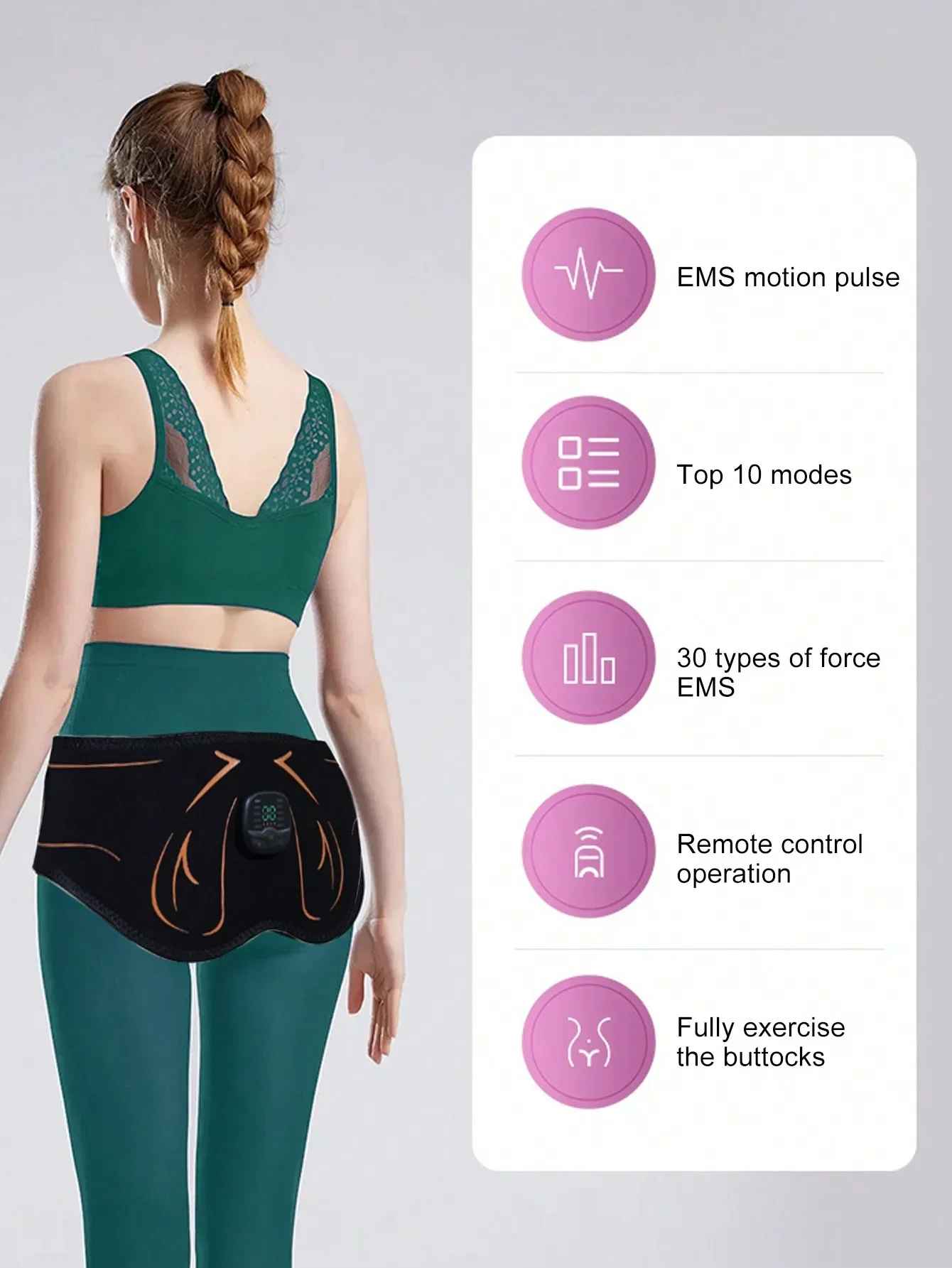 EMS Hips Trainer Butt Muscle Stimulator With Remote Control