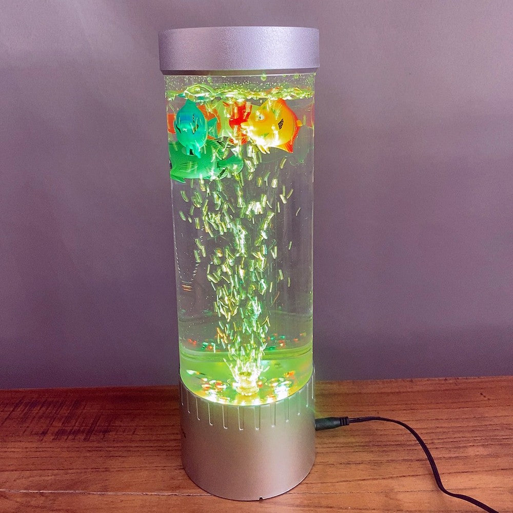 LED Desktop Fish tank Fantasy Fish Lamp Led Bubble Lights Acrylic Toy Fish Decor Water Dancing Tube