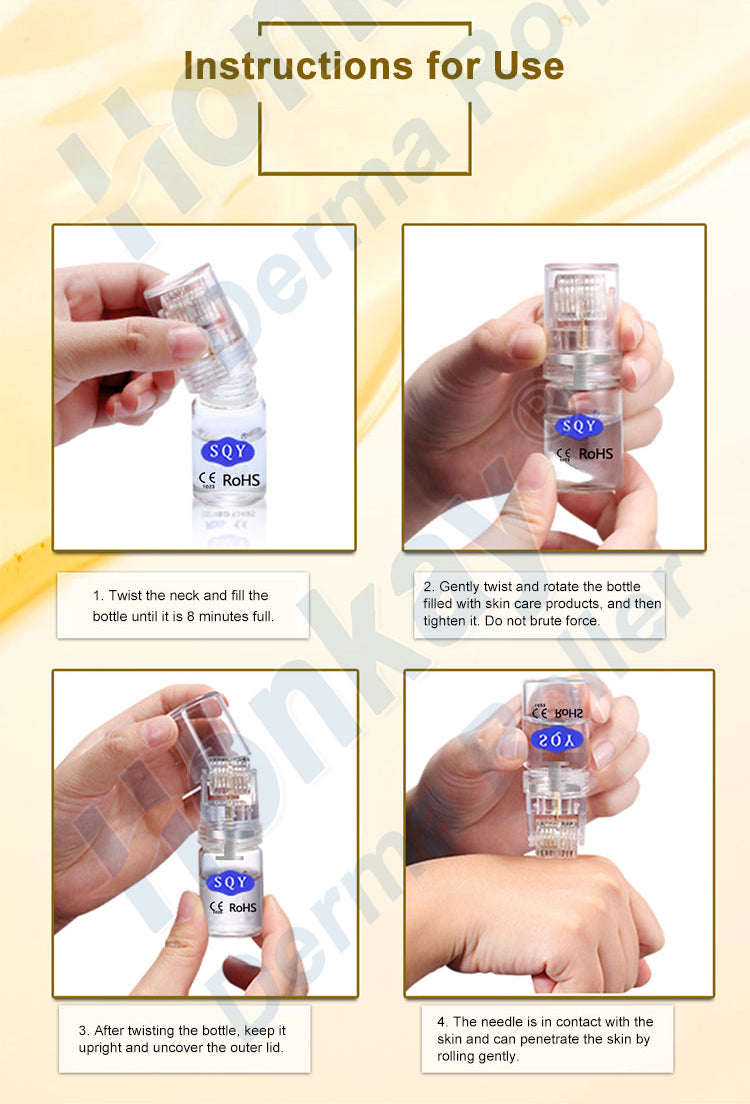 Bottle Derma Roller, Skin Rejuvenation, Anti-Aging Facial Treatment Tool