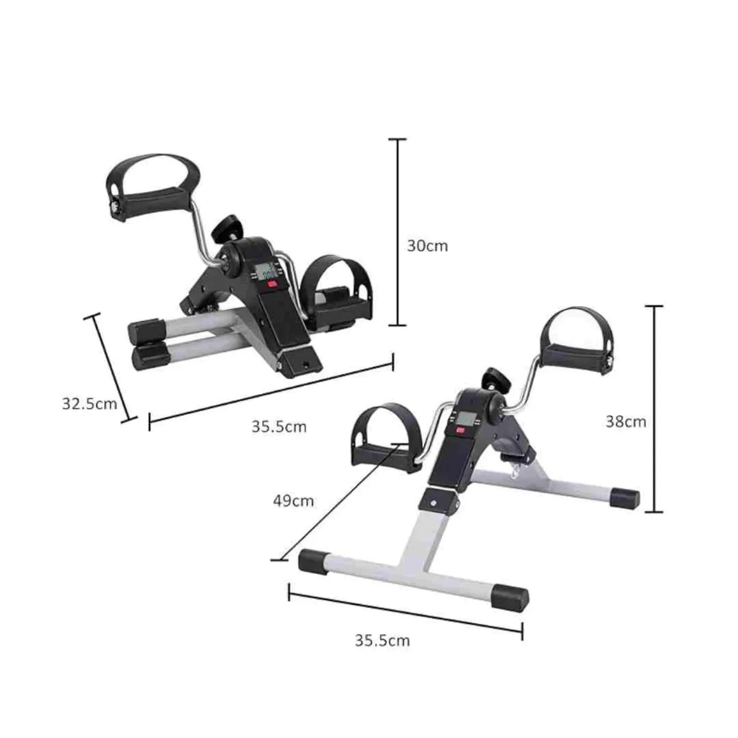 Foldable Mini Cycle Arm And Leg Exercises with digital meter.