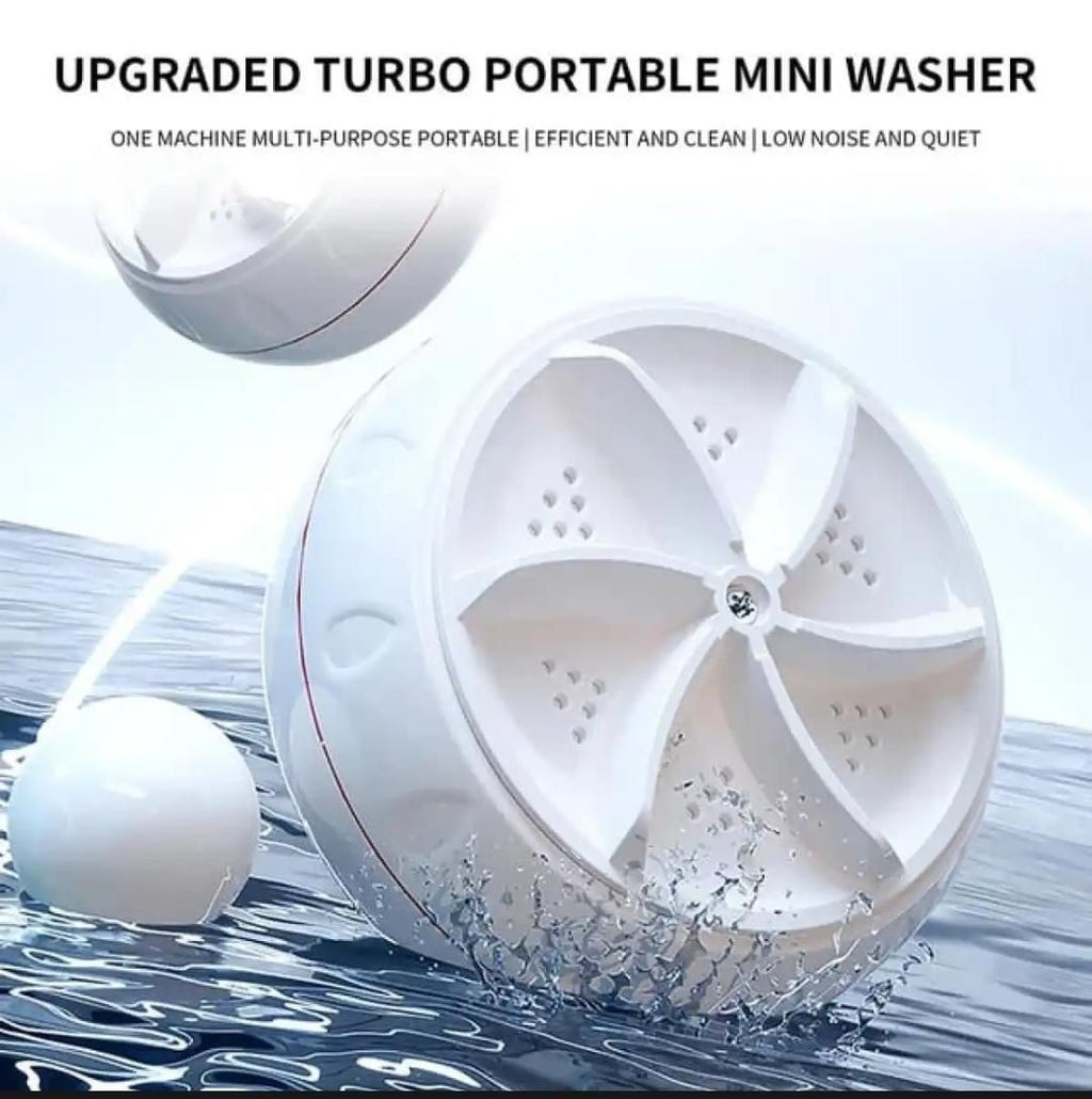 Mini Portable Ultrasonic Turbine Washing Machine – USB Powered Compact Washer