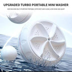 Mini Portable Ultrasonic Turbine Washing Machine – USB Powered Compact Washer