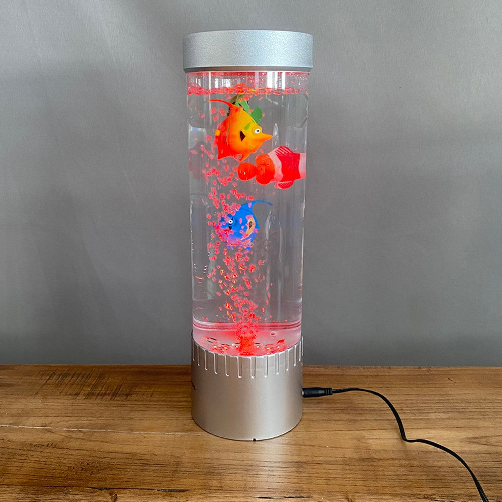 LED Desktop Fish tank Fantasy Fish Lamp Led Bubble Lights Acrylic Toy Fish Decor Water Dancing Tube