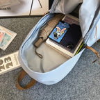 Fashion Man & Women's Nylon Cloth Solid Color  Student Schoolbag