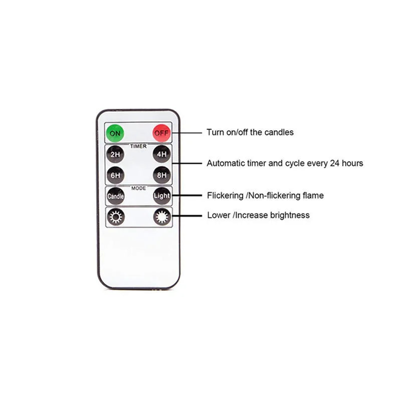 LED Tea Light Flameless Flickering Candles Remote Control