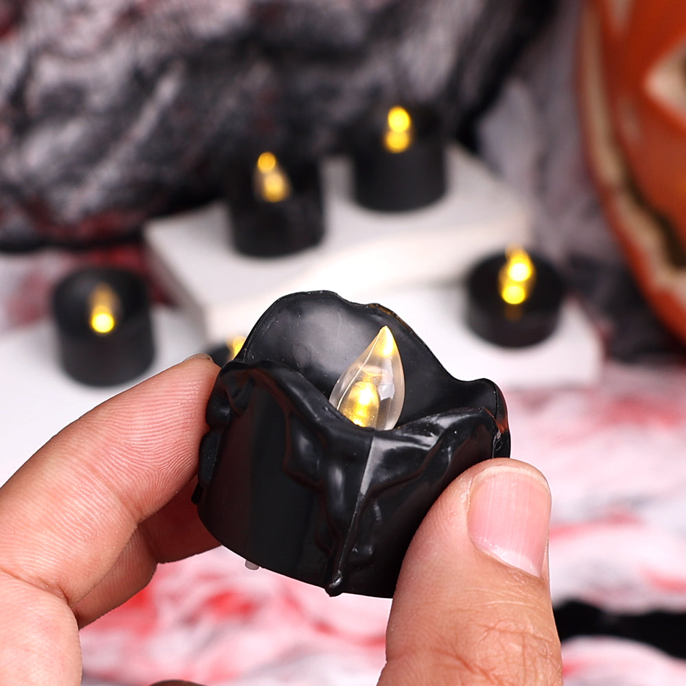 Black LED Electronic Candle Battery Operated