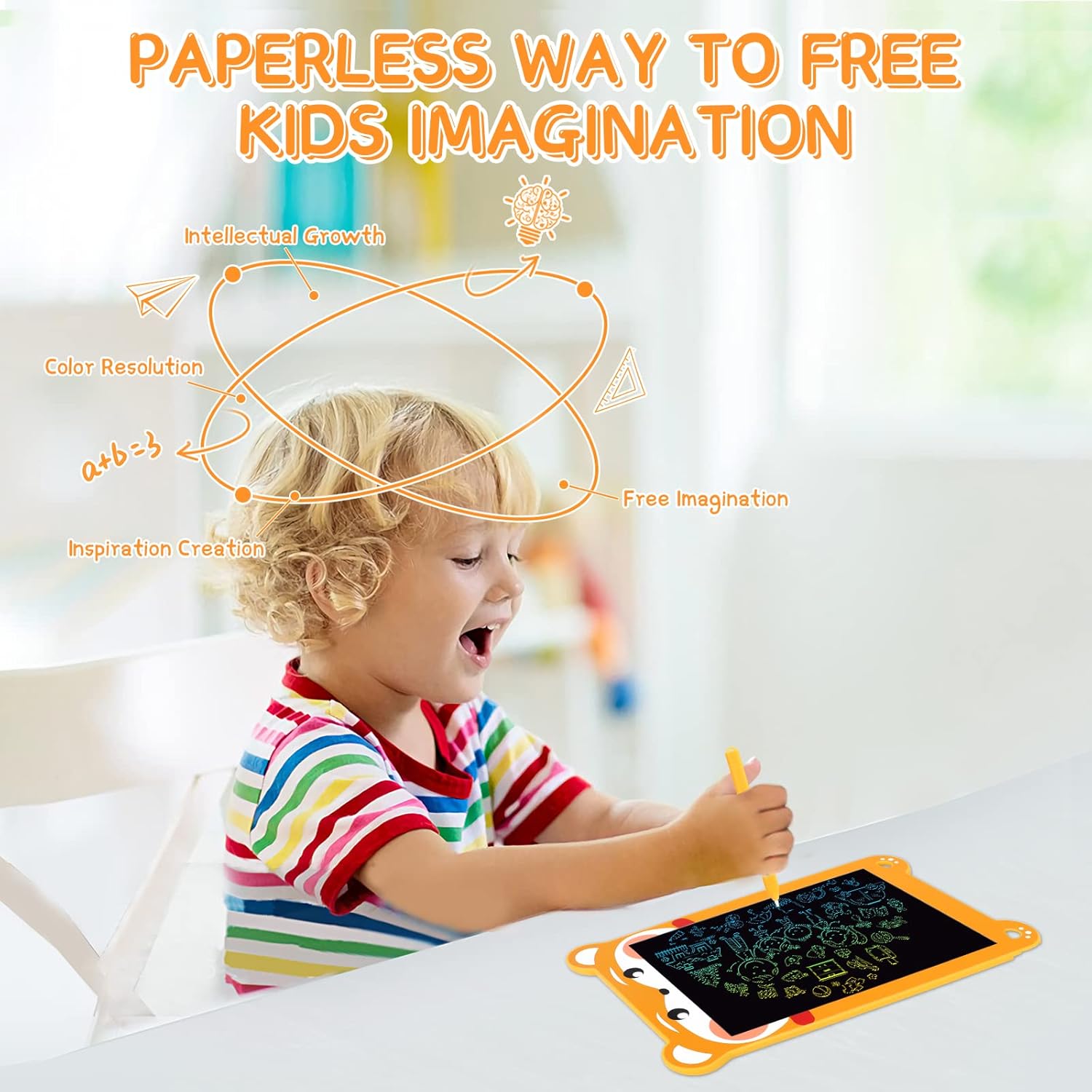 10 inch LCD Writing Tablet for Kids with 2 FREE  tablets