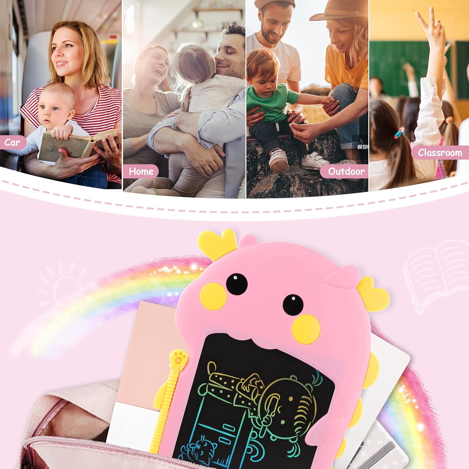 10 inch LCD Writing Tablet for Kids with 2 FREE  tablets
