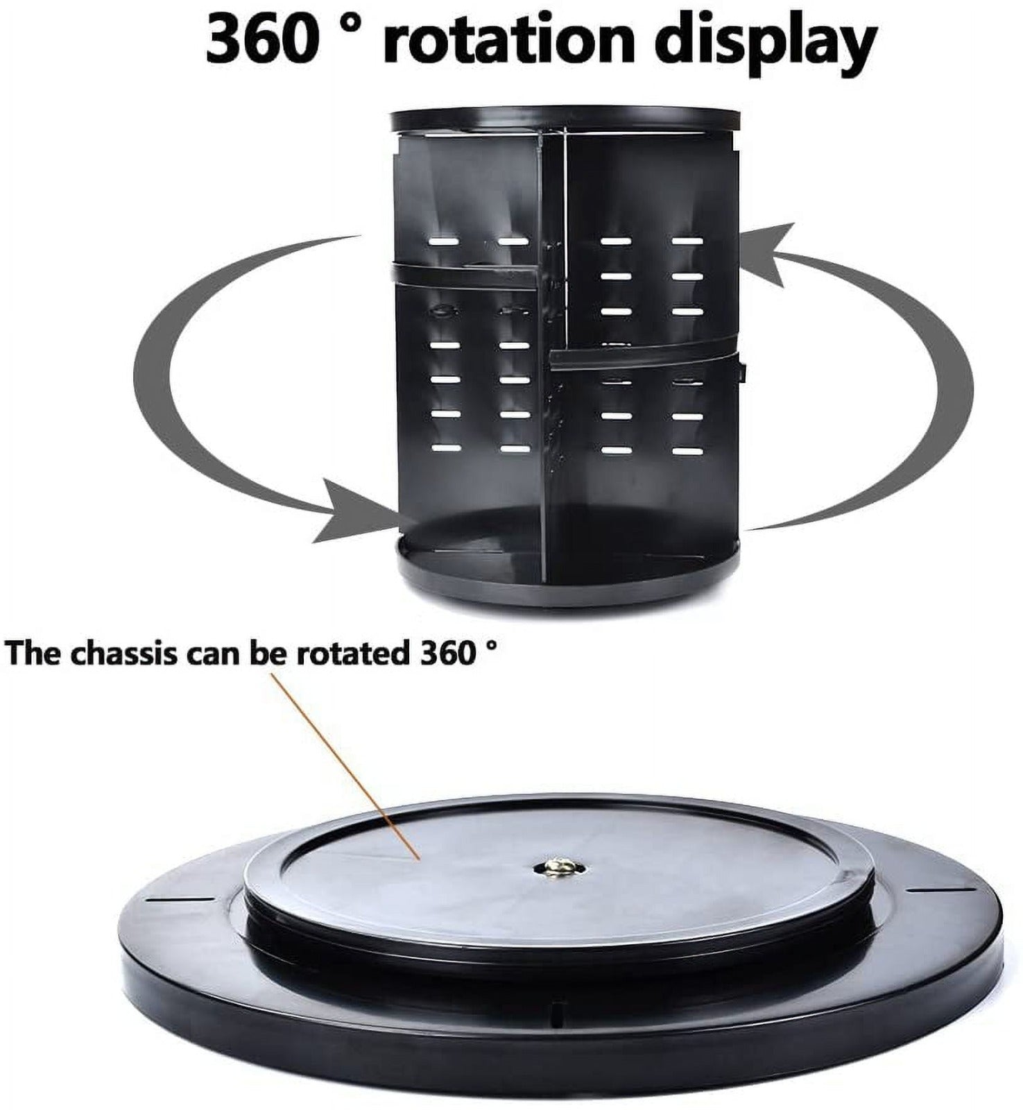 360 Rotation (Black) Cosmetic Organizer