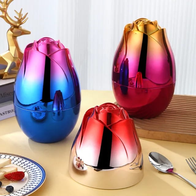 Buy Luxury Rose-Shaped Fruit Fork Set  –