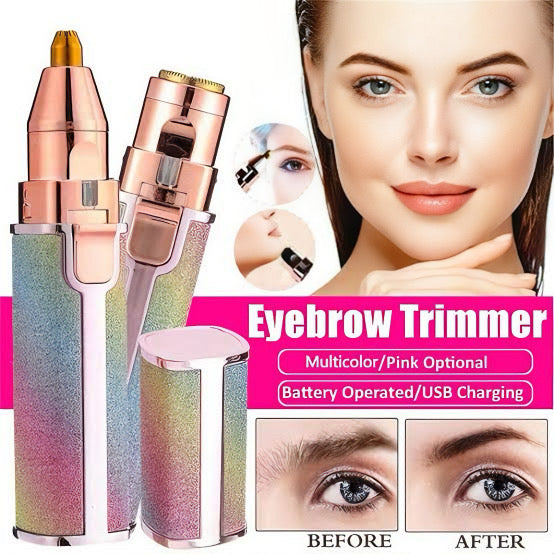 Flawlbss 2-in-1 Rechargeable Eyebrow & Facial Hair Trimmer