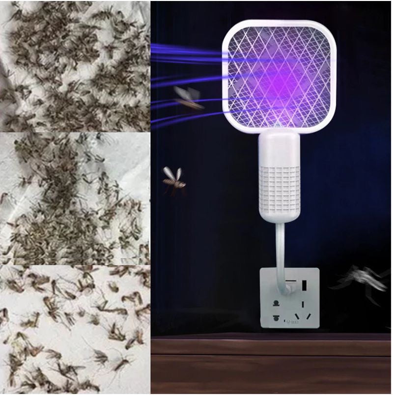 Mini USB Mosquito Killer Lamp & Electric Racket | UV Light Trap | Rechargeable Insect Killer in Pakistan