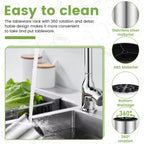 Stainless Steel Kitchen Utensil Set Draining Storage Box
