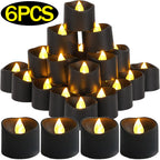 Black LED Electronic Candle Battery Operated