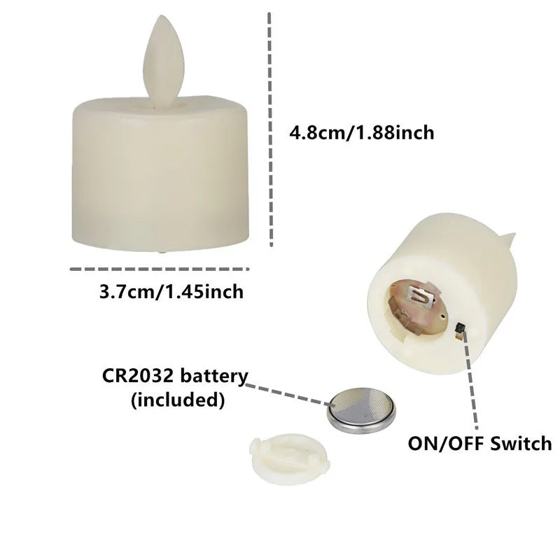 LED Tea Light Flameless Flickering Candles Remote Control