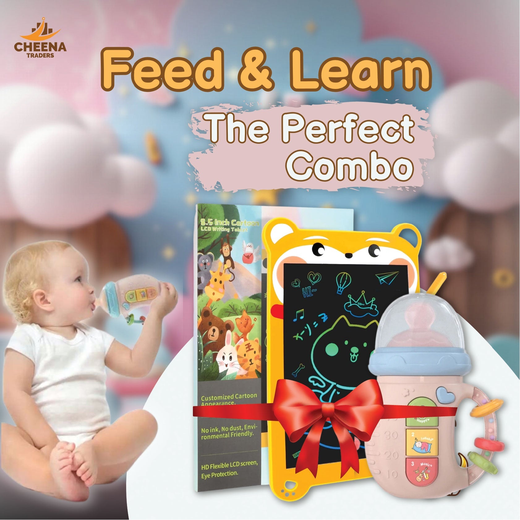 Bottle Toy with Illuminated teether Light-Up Sound & Music