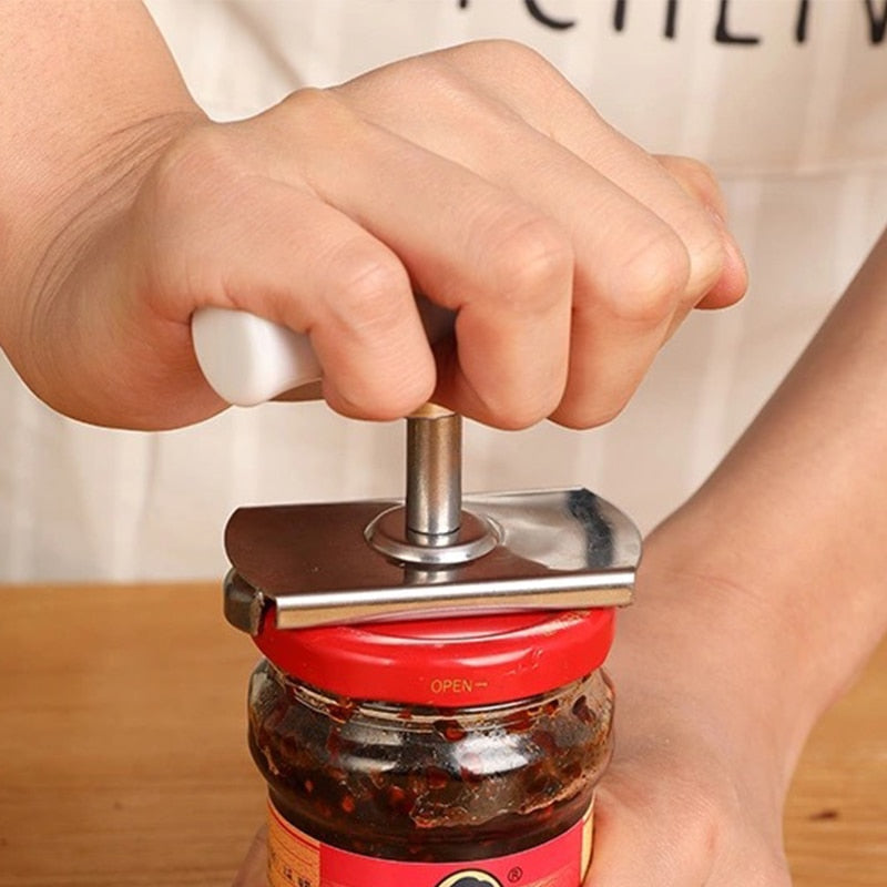 Heavy-Duty Stainless Steel Jar Opener, Lid Remover Tool