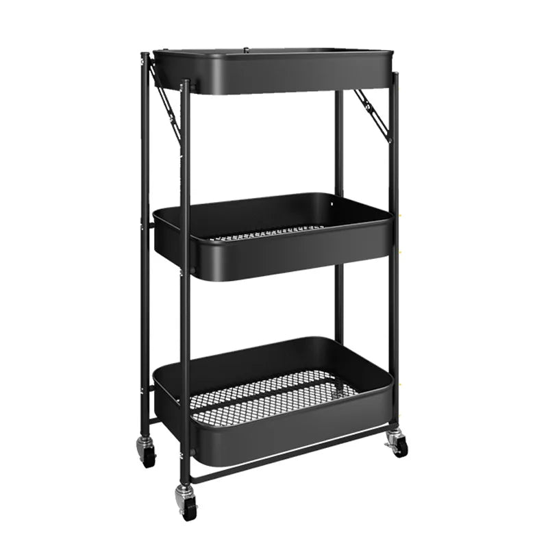 Dining Furniture 3-Tier Mobile Utility Nordic Folding Rack