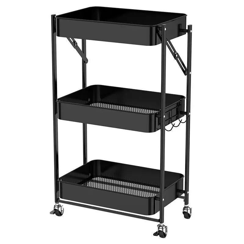 Dining Furniture 3-Tier Mobile Utility Nordic Folding Rack