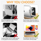 Magnetic Foldable Laptop Side Phone Holder Adjustable Mobile Mount