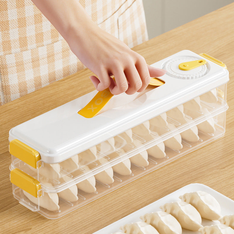 Refrigerator Dumpling Box Multilayer Household Dumpling Container Portable Dumpling Organizer For Home Kitchen Space Saving Box