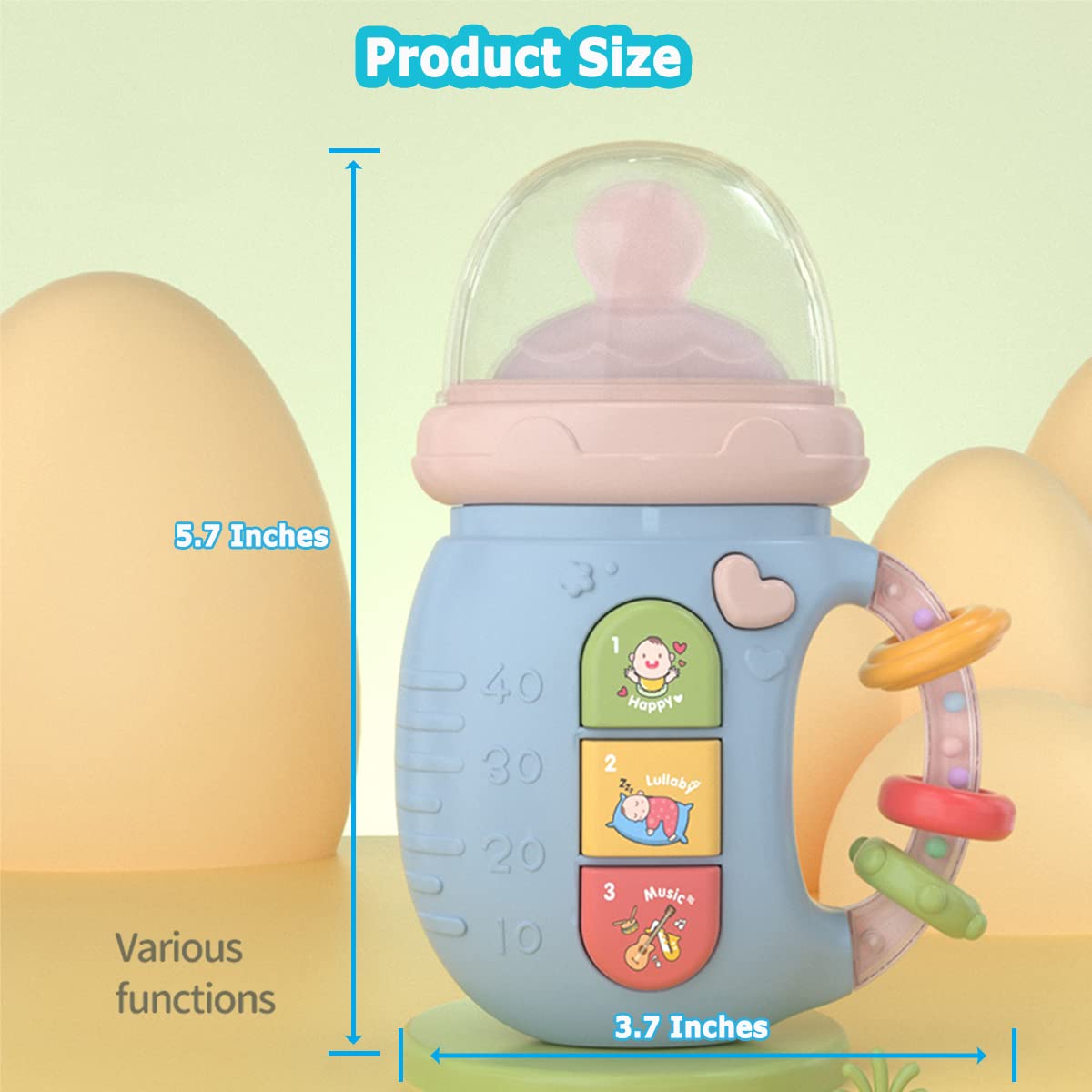 Bottle Toy with Illuminated teether Light-Up Sound & Music